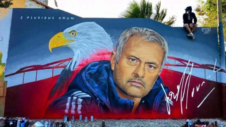 O mural em que Styler homenageia Mourinho