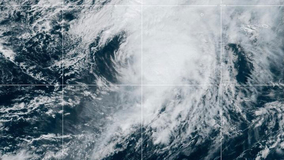 Imagem de satélite do ciclone Gabrielle