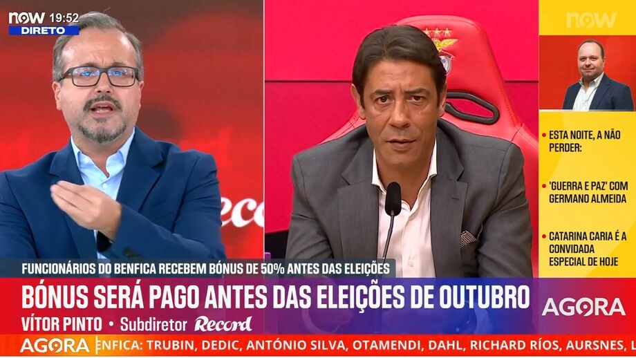 Subdiretor de Record comenta bónus financeiro da SAD aos trabalhadores das águias