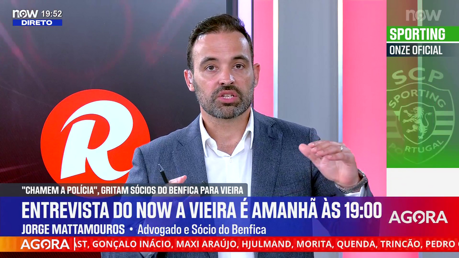 Advogado e sócio do Benfica esteve, este sábado, no 'Record na Hora', do NOW