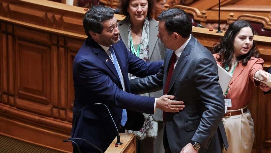Luís Montenegro conversa com o Líder do Chega, André Ventura