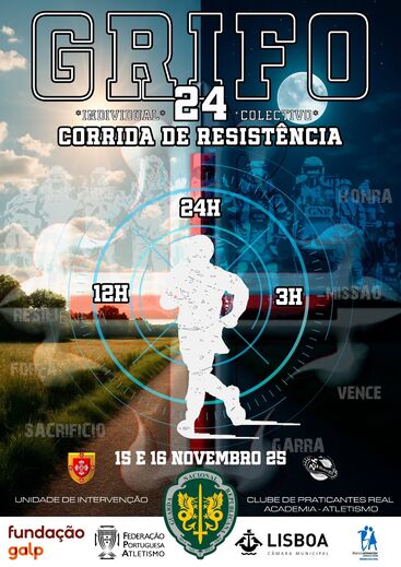 Evento desportivo Grifo, corrida de resistência individual e coletiva, a 15 e 16 de novembro