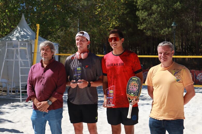 Diego Gusmão e Andrius Jurga festejam conquista no Fluvial Beach Tennis Tour