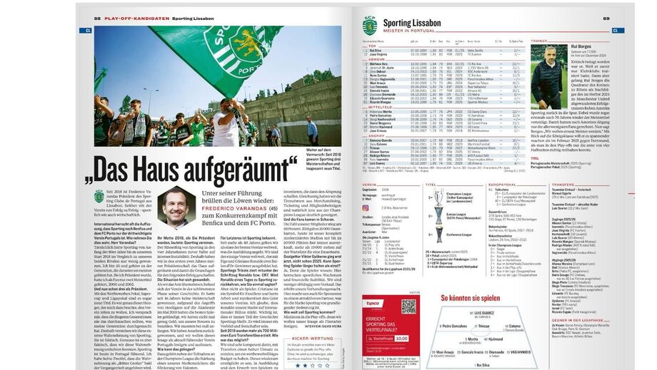Frederico Varandas concedeu entrevista à Kicker
