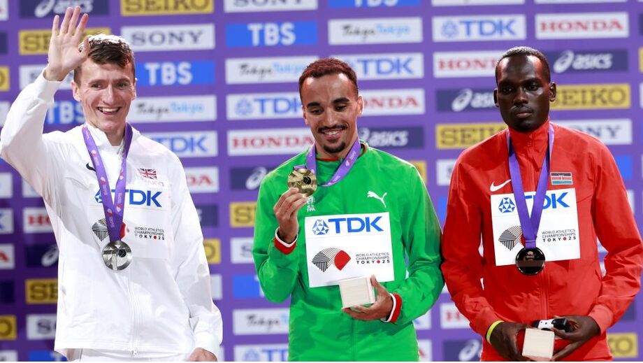 Isaac Nader com os outros medalhados no pódio