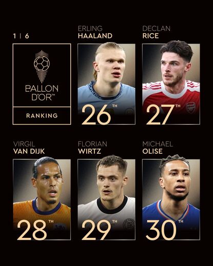 Os jogadores que ficaram do 30.º ao 26.º lugares