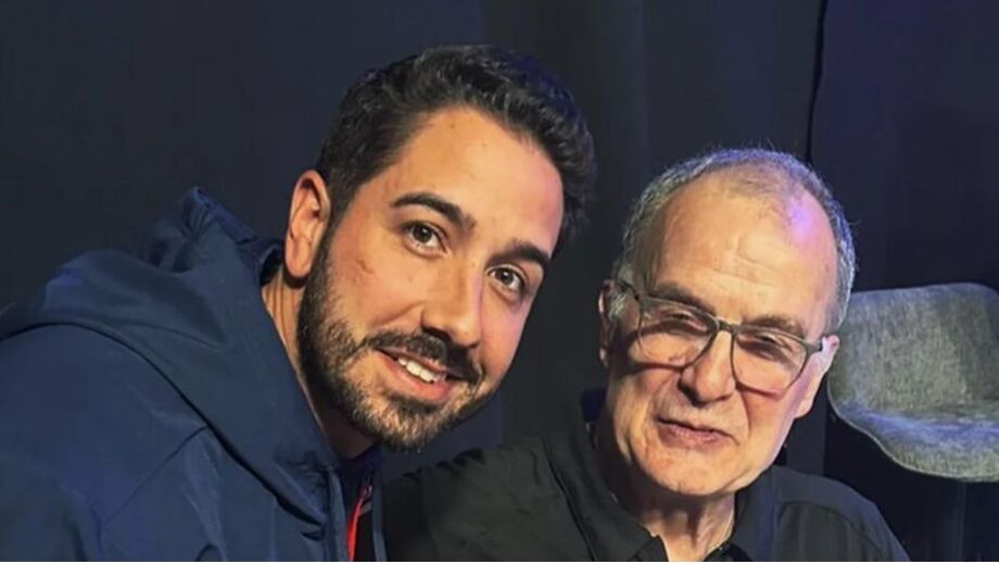 João Pereira com 'El Loco' Bielsa em Madrid