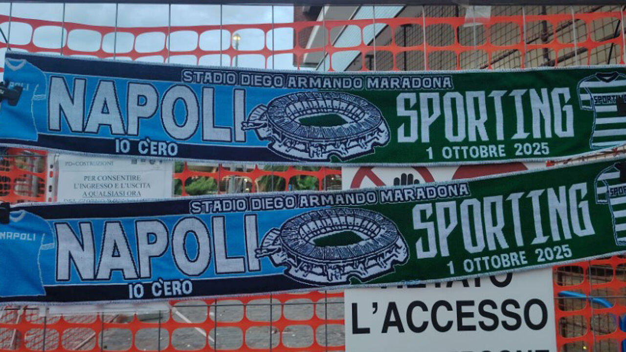 Nápoles e Sporting jogam no Estádio Diego Armando Maradona a 1 de outubro de 2025