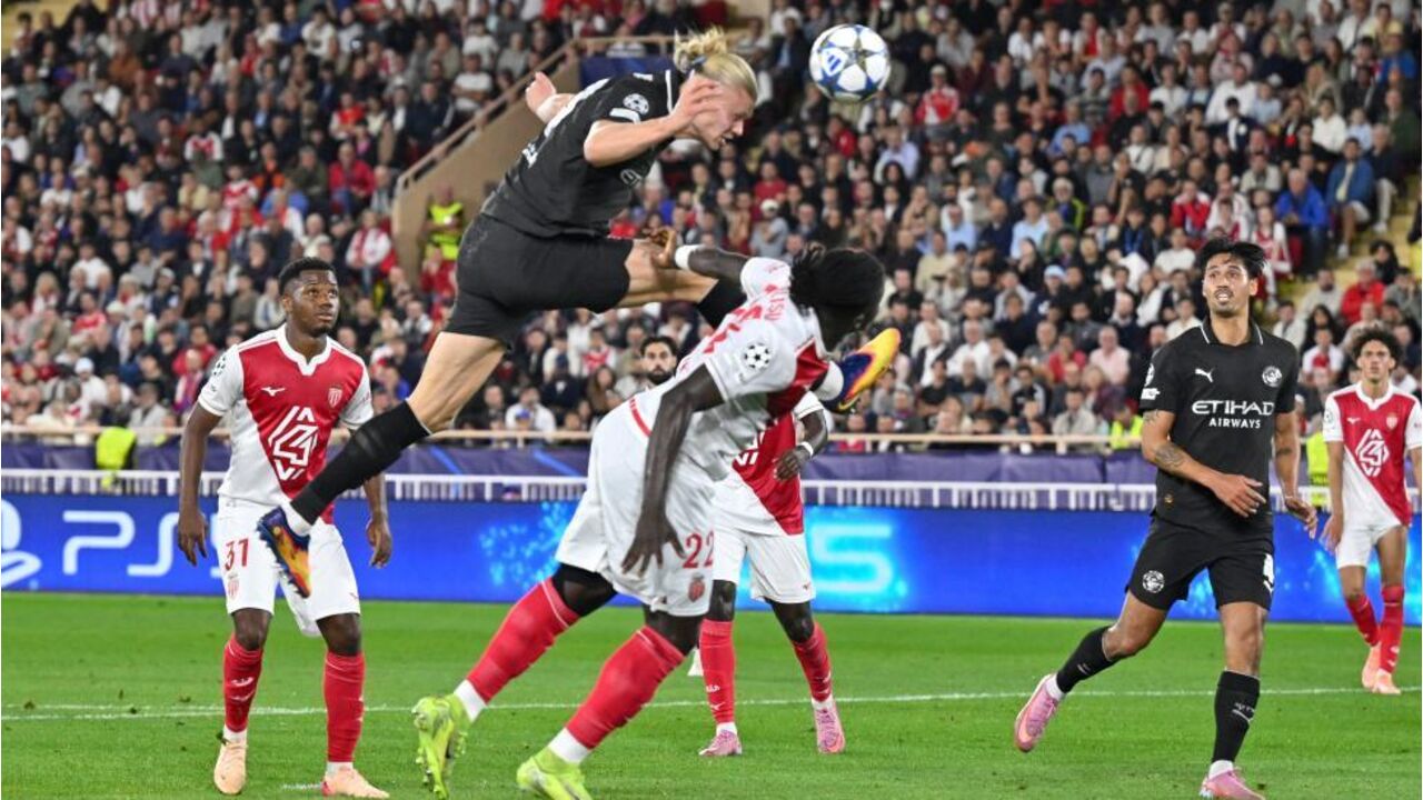 Haaland em ação frente ao Monaco