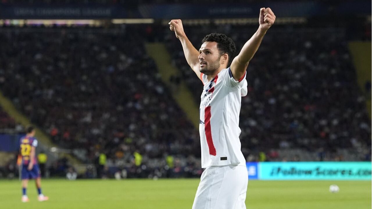 Gonçalo Ramos festeja golo decisivo frente ao Barcelona
