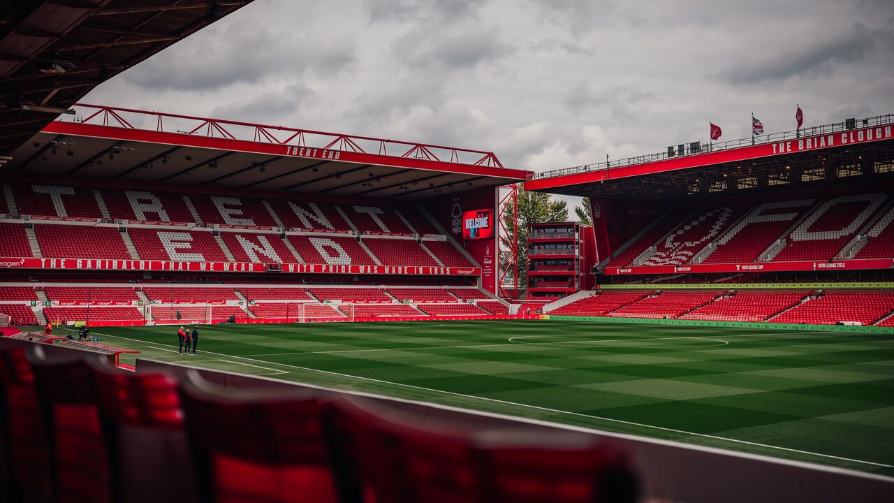 Vista geral do City Ground, Estádio do Nottingham Forest