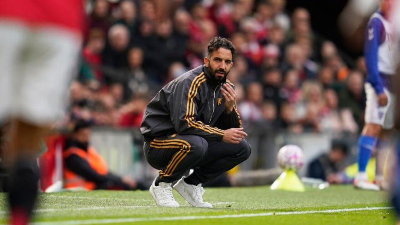 Ruben Amorim durante o Manchester United-Sunderland