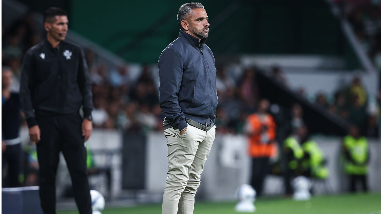 Rui Borges desolado após empate do Sporting frente ao Sp. Braga