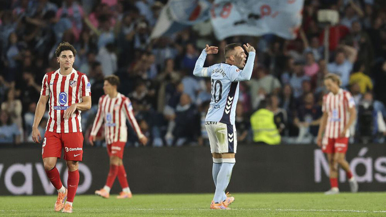 Atlético de Madrid empata com Celta de Vigo após expulsão de Lenglet