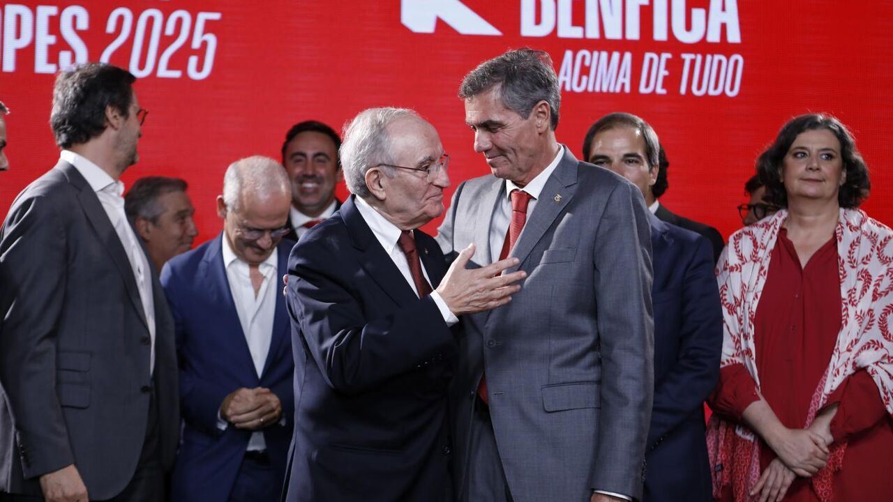 António Bagão Félix lado a lado com João Noronha Lopes durante a apresentação das listas