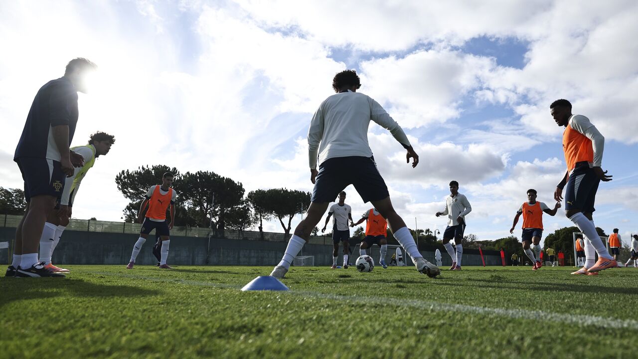 Fotografia do treino que a Seleção Sub-21 realizou esta quarta-feira