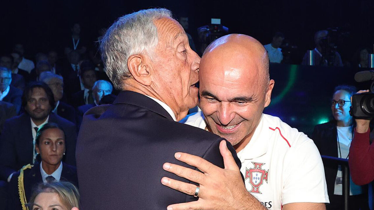 Marcelo Rebelo de Sousa e Roberto Martínez juntos