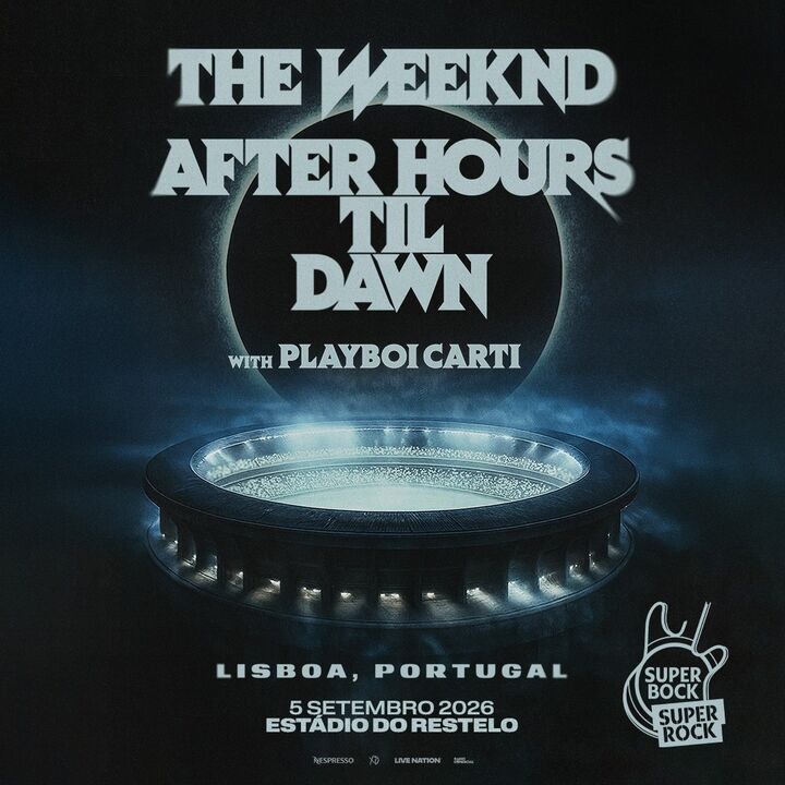 The Weeknd e Playboi Carti atuam em Lisboa no Estádio do Restelo a 5 de setembro de 2026