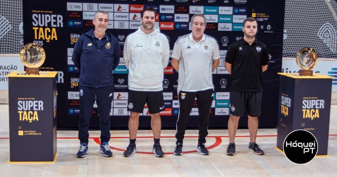 Paulo Freitas (FC Porto), Edo Bosch (Sporting), Paulo Almeida (Benfica) e Rui Pedro (Sanjoanense)  