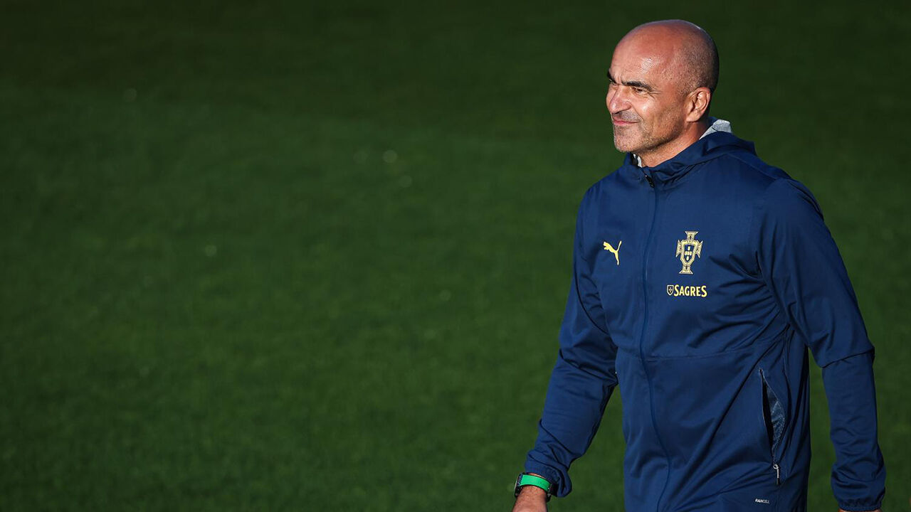 Roberto Martínez lidera treino da seleção portuguesa
