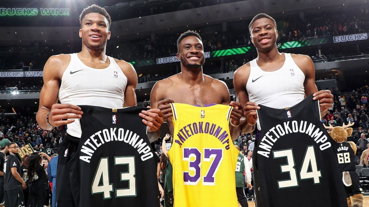 Irmãos Antetokounmpo juntos nos Bucks
