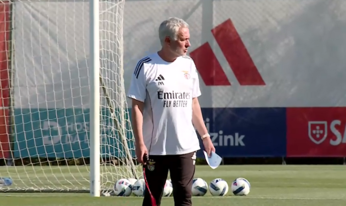 Mourinho no treino