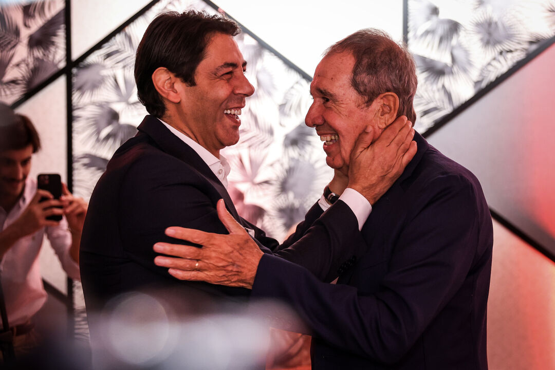 Rui Costa com Humberto Coelho