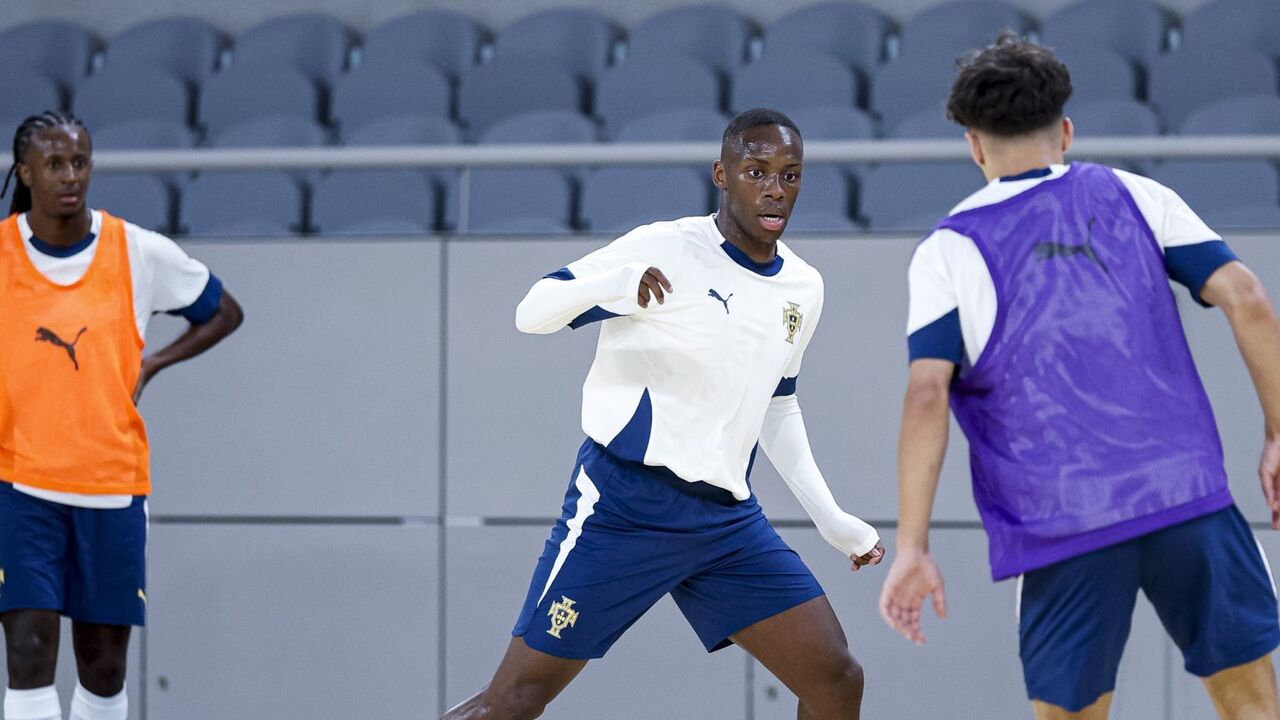 Kutchy em ação num treino da Seleção