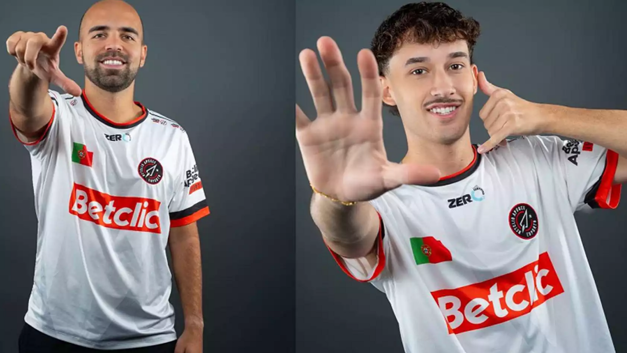 Jogadores de esports portugueses exibem camisolas patrocinadas pela Betclic