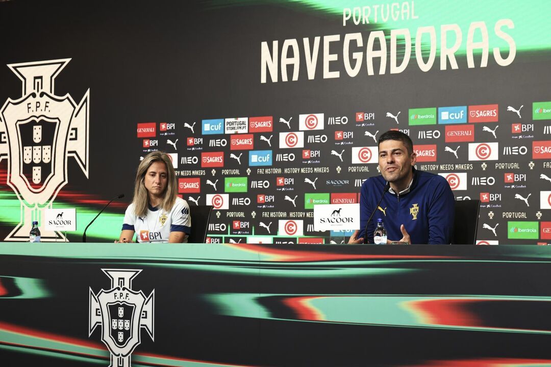 Dolores Silva e Francisco Neto em conferência de imprensa