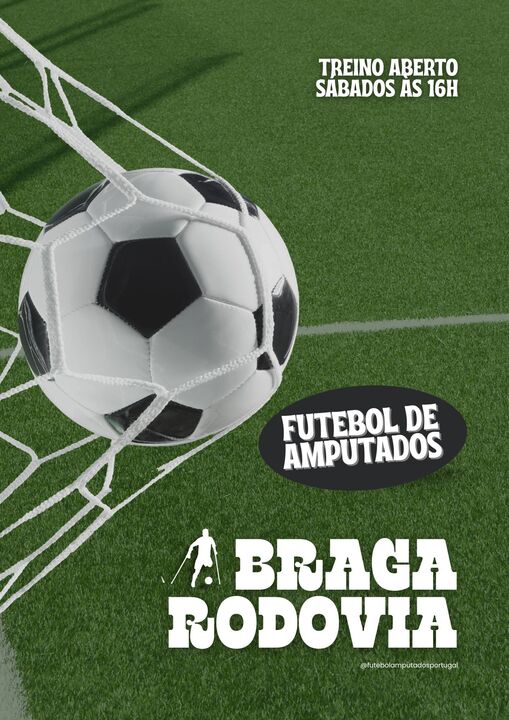 Treino aberto de futebol para amputados em Braga, sábado, no Complexo Desportivo da Rodovia