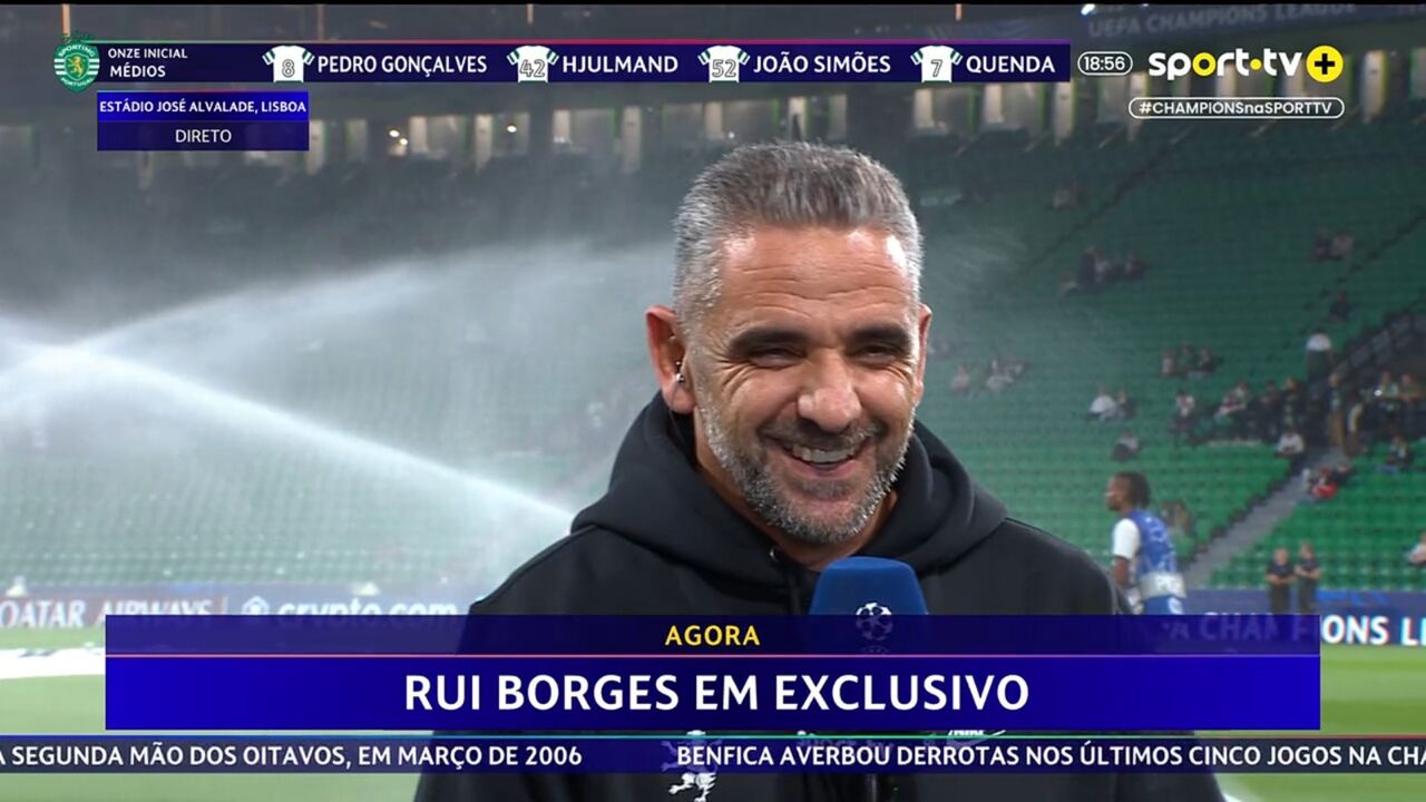Rui Borges apareceu sorridente uma hora antes do apito inicial