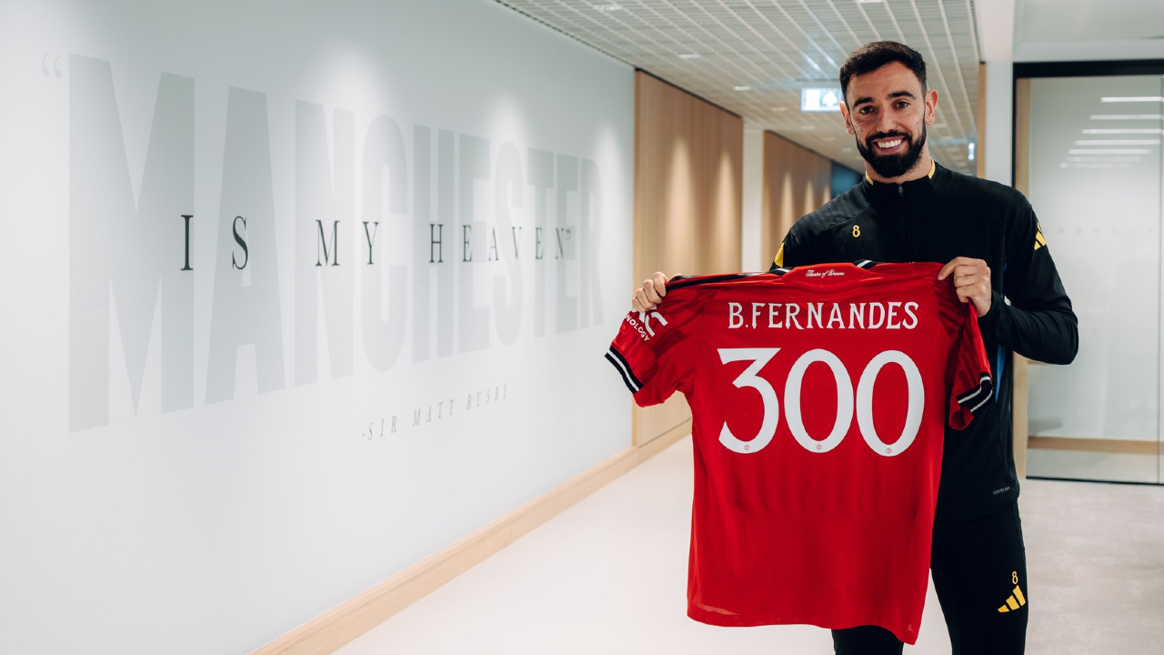 Bruno Fernandes prepara-se para cumprir jogo 300 no Man. United