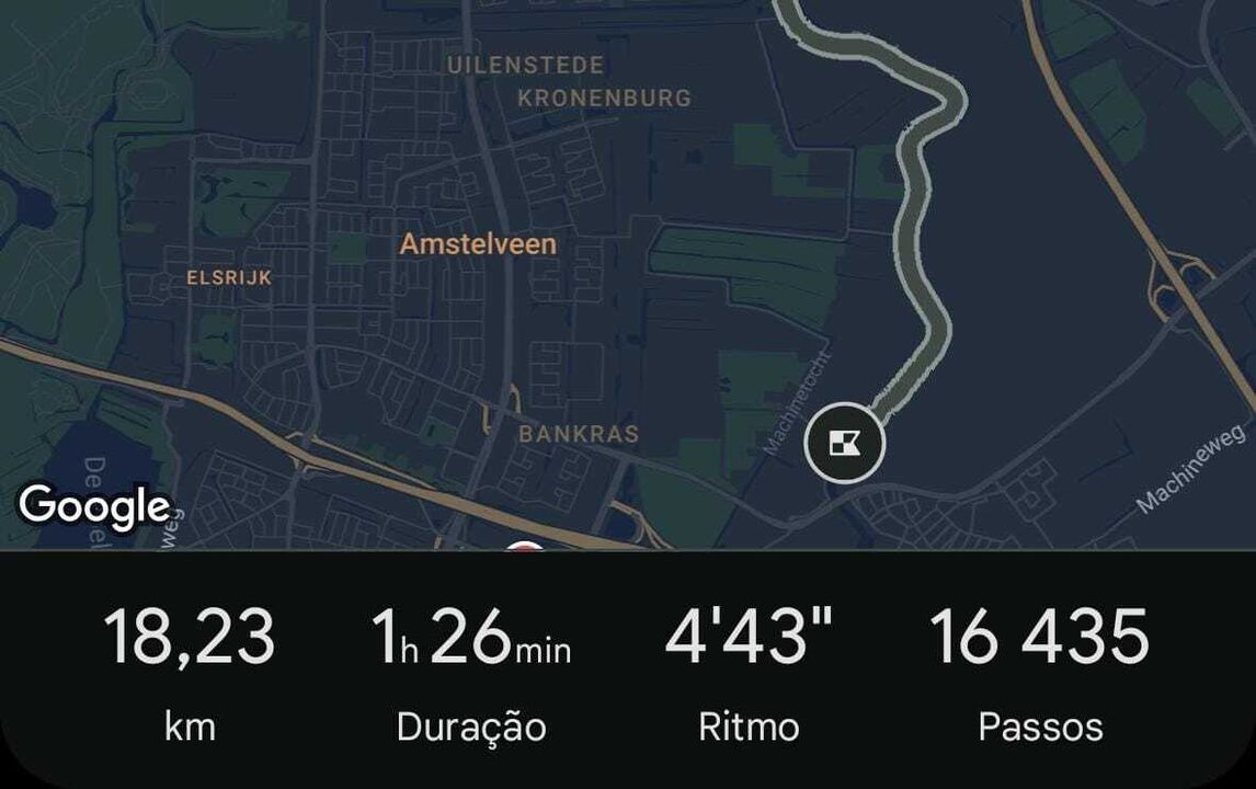 Foi isto que durou uma carga de bateria na Maratona de Amesterdão