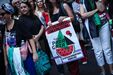 Manifestação pró-Palestina junto à embaixada de Israel em Lisboa