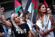 Manifestação pró-Palestina junto à embaixada de Israel em Lisboa