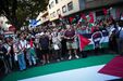 Manifestação pró-Palestina junto à embaixada de Israel em Lisboa