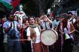 Manifestação pró-Palestina junto à embaixada de Israel em Lisboa