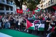Manifestação pró-Palestina junto à embaixada de Israel em Lisboa