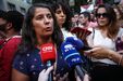 Manifestação pró-Palestina junto à embaixada de Israel em Lisboa
