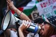 Manifestação pró-Palestina junto à embaixada de Israel em Lisboa