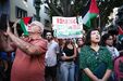 Manifestação pró-Palestina junto à embaixada de Israel em Lisboa