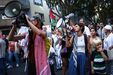 Manifestação pró-Palestina junto à embaixada de Israel em Lisboa