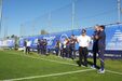 Técnicos assistiram ao treino da equipa principal