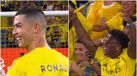 Imperdível: Cristiano Ronaldo ensinou Speed a bater no tambor e o norte-americano liderou claque do Al Nassr