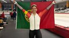  Jéssica Rodrigues comemora qualificação para a Taça do Mundo de patinagem de velocidade no gelo