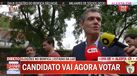 Noronha Lopes à chegada ao Estádio da Luz para votar