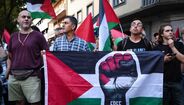 Manifestação pró-Palestina junto à embaixada de Israel em Lisboa