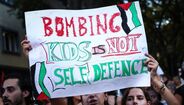 Manifestação pró-Palestina junto à embaixada de Israel em Lisboa
