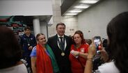 Seleção portuguesa de futsal recebida em festa depois da conquista do Europeu sub-19